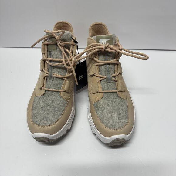 Sorel Womens Kinetic Breakthru Caribou Waterproof Boot Nova Sand Stone Size 10 - Picture 2 of 7